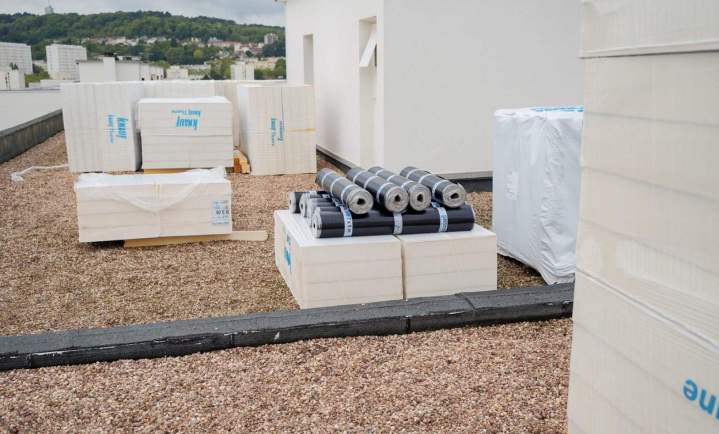 Chantier toiture avec isolants performants Nancy